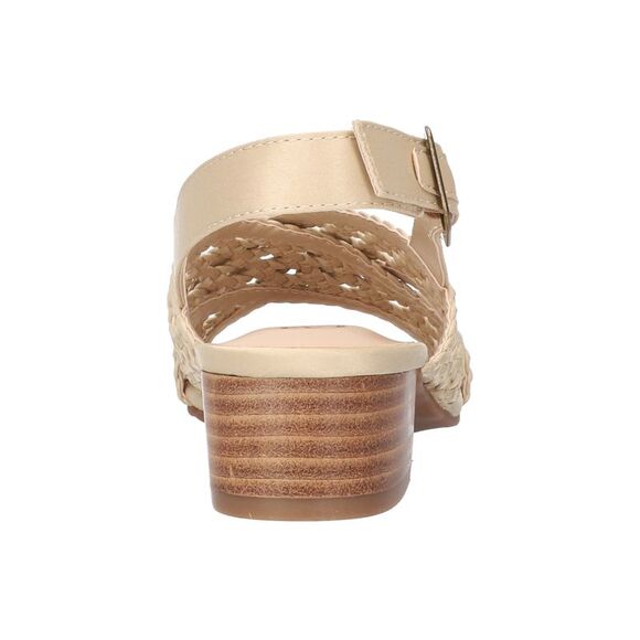 BELLA VITA Womens Beige Woven Zahara Square Toe Block Heel Slingback Sandal 8 M - Picture 2 of 4